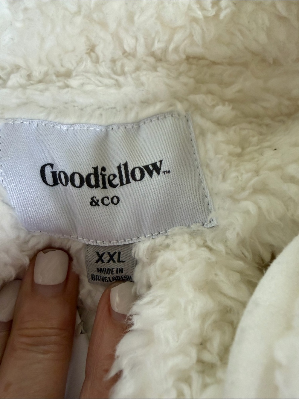 Goodfellow & Co Scenic Sherpa Fleece Jacket in Cream, Blue, Green & Red - Picture 4 of 5